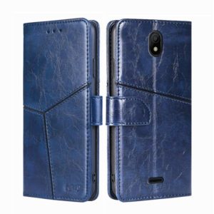 For Nokia C100 Geometric Stitching Horizontal Flip Leather Phone Case(Blue) (OEM)