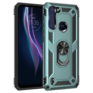 For Motorola Moto One Fusion Shockproof TPU + PC Protective Case with 360 Degree Rotating Holder(Green) (OEM)