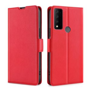 For TCL 30 V 5G T781S Ultra-thin Voltage Side Buckle PU + TPU Leather Phone Case(Red) (OEM)