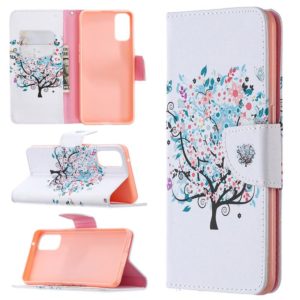 For OPPO Reno4 5G Colored Drawing Pattern Horizontal Flip Leather Case with Holder & Card Slots & Wallet(Little Tree) (OEM)