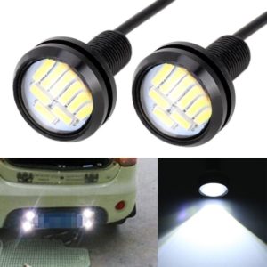 2 PCS 2W Car Auto Eagle Eyes Fog Light Turn Light with 12 SMD-4014 LED Lamps, DC 12V Cable Length: 55cm(White Light) (OEM)