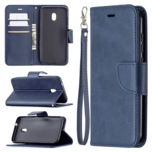 For Nokia C1 Plus Retro Lambskin Texture Pure Color Horizontal Flip PU Leather Case with Holder & Card Slots & Wallet & Lanyard(Blue) (OEM)