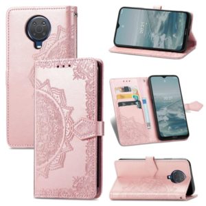 For Nokia 6.3 Mandala Embossing Pattern Horizontal Flip Leather Case with Holder & Card Slots & Wallet & Lanyard(Rose Gold) (OEM)