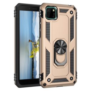 For Huawei Y5p Shockproof TPU + PC Protective Case with 360 Degree Rotating Holder(Gold) (OEM)