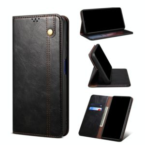 For OnePlus Nord 2T Oil Wax Crazy Horse Texture Leather Phone Case(Black) (OEM)