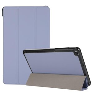 3-folding Skin Texture Horizontal Flip TPU + PU Leather Case with Holder For Samsung Galaxy Tab A 8.0 (2019) T290 / T295(Lavender Grey) (OEM)