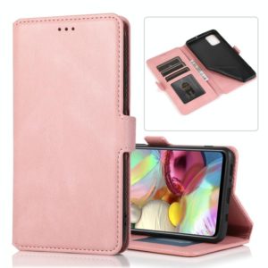 For Samsung Galaxy A71 Retro Magnetic Closing Clasp Horizontal Flip Leather Case with Holder & Card Slots & Photo Frame & Wallet(Rose Gold) (OEM)