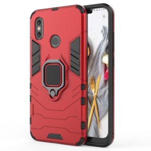 PC + TPU Shockproof Protective Case with Magnetic Ring Holder for Xiaomi Mi 8(Red) (OEM)