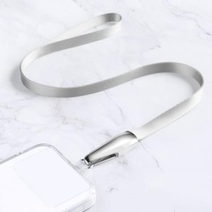 Power Vehicle Mobile Phone Anti-lost Lanyard With Patch,Style: Hanging Neck Model(Silver) (OEM)