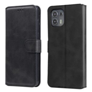 For Motorola Moto Edge 20 Lite Classic Calf Texture PU + TPU Horizontal Flip Leather Case with Holder & Card Slots & Wallet(Black) (OEM)