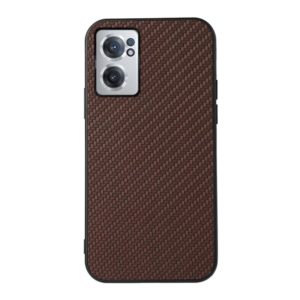 For OnePlus Nord CE 2 5G Carbon Fiber Texture Shockproof Phone Case(Brown) (OEM)
