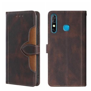 For Infinix Hot 8 / Hot 8 Lite X650 X650B Skin Feel Magnetic Buckle Leather Phone Case(Brown) (OEM)