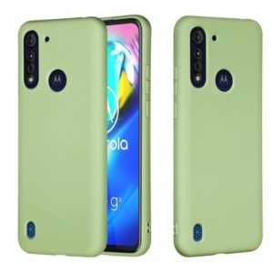 For Motorola Moto G8 Power Pure Color Liquid Silicone Shockproof Full Coverage Protective Case(Green) (OEM)