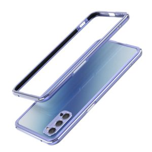 For OPPO Reno4 Aluminum Alloy Shockproof Protective Bumper Frame(Blue Silver) (OEM)