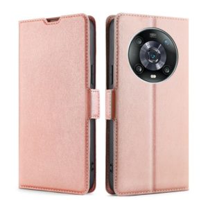 For Honor Magic4 Pro Ultra-thin Voltage Side Buckle Flip Leather Case(Rose Gold) (OEM)