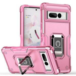 For Google Pixel 7 Pro 5G Ring Holder Non-slip Armor Phone Case(Pink) (OEM)