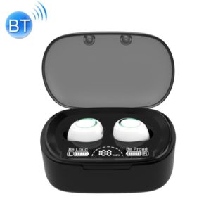 MD06 Mini In-ear TWS Wireless Touch Digital Display Bluetooth Earphone (White) (OEM)