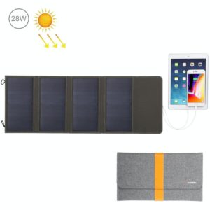 HAWEEL 28W Foldable Solar Panel Charger with 5V 2.9A Max Dual USB Ports (HAWEEL) (OEM)