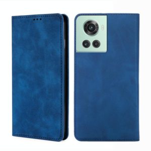 For OnePlus ACE/10R Skin Feel Magnetic Horizontal Flip Leather Phone Case(Blue) (OEM)