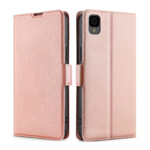 For TCL 30Z T602DL Ultra-thin Voltage Side Buckle Horizontal Flip Leather Phone Case(Rose Gold) (OEM)