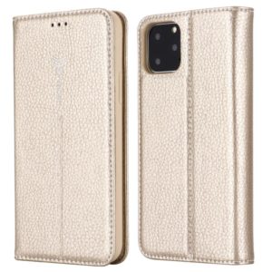 For iPhone 11 Pro Max GEBEI PU+TPU Horizontal Flip Protective Case with Holder & Card Slots(Gold) (GEBEI) (OEM)