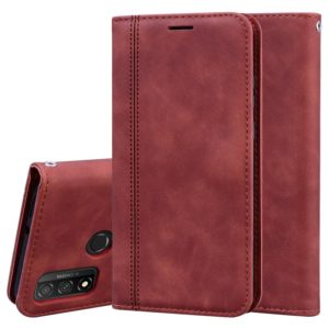 For Huawei P Smart (2020) Frosted Business Magnetic Horizontal Flip PU Leather Case with Holder & Card Slot & Lanyard(Brown) (OEM)