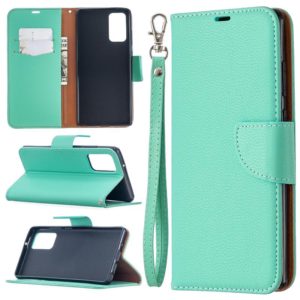 For Samsung Galaxy Note20 Litchi Texture Pure Color Horizontal Flip Leather Case with Holder & Card Slots & Wallet & Lanyard(Green) (OEM)