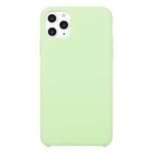 For iPhone 11 Pro Max Solid Color Solid Silicone Shockproof Case(Mint Green) (OEM)