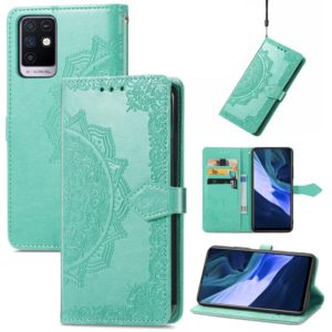 For Infinix Note 10 Mandala Embossing Pattern Horizontal Flip Leather Case with Holder & Card Slots & Wallet & Lanyard(Green) (OEM)