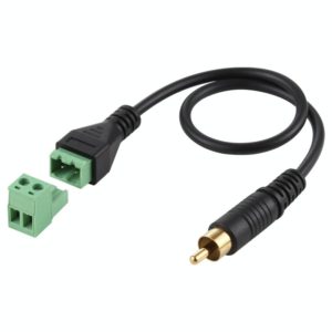 RCA Male Gold-plated to 2 Pin Pluggable Terminals Solder-free USB Connector Solderless Connection Adapter Cable, Length: 30cm (OEM)