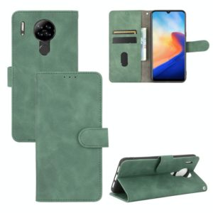 For Blackview A80 Solid Color Skin Feel Magnetic Buckle Horizontal Flip Calf Texture PU Leather Case with Holder & Card Slots & Wallet(Green) (OEM)