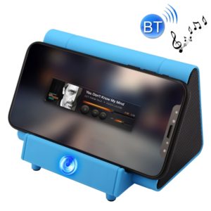 SY317A Portable Phone Stand Wireless Induction Stereo Speaker, Support Hands-free Calls & AUX IN(Blue) (OEM)