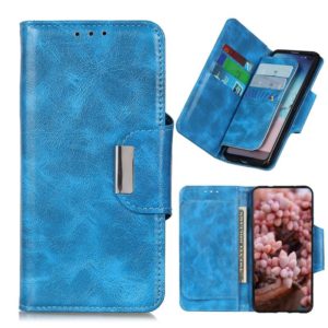 For Motorola Moto E7 2020 Crazy Horse Texture Horizontal Flip Leather Case with Holder & 6-Card Slots & Wallet(Blue) (OEM)