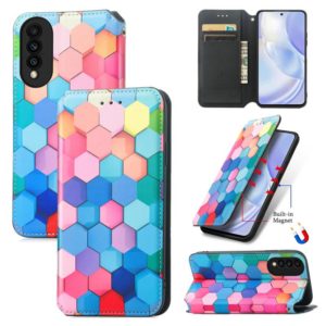 For Huawei nova 8 SE Youth Colorful Magnetic Horizontal Flip PU Leather Case with Holder & Card Slot & Wallet(Colorful Cube) (OEM)