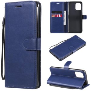 For OPPO Find X3 / Find X3 Pro Solid Color Horizontal Flip Protective Leather Case with Holder & Card Slots & Wallet & Photo Frame & Lanyard(Blue) (OEM)