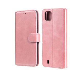 For OPPO Realme C20 Classic Calf Texture PU + TPU Horizontal Flip Leather Case with Holder & Card Slots & Wallet(Rose Gold) (OEM)