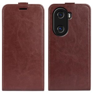 For Honor X40i R64 Texture Vertical Flip Leather Phone Case(Brown) (OEM)