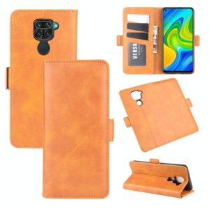 For Xiaomi Redmi Note 9/10X 4G Dual-side Magnetic Buckle Horizontal Flip Leather Case with Holder & Card Slots & Wallet(Yellow) (OEM)