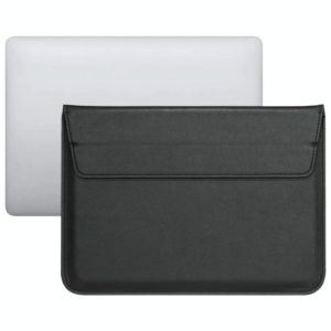 PU Leather Ultra-thin Envelope Bag Laptop Bag for MacBook Air / Pro 11 inch, with Stand Function(Black) (OEM)