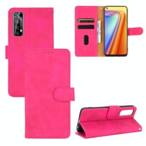 For OPPO Realme Narzo 20 Pro Solid Color Skin Feel Magnetic Buckle Horizontal Flip Calf Texture PU Leather Case with Holder & Card Slots & Wallet(Rose Red) (OEM)