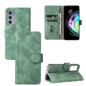 For Motorola Edge 20 Solid Color Skin Feel Magnetic Buckle Horizontal Flip Calf Texture PU Leather Case with Holder & Card Slots & Wallet(Green) (OEM)