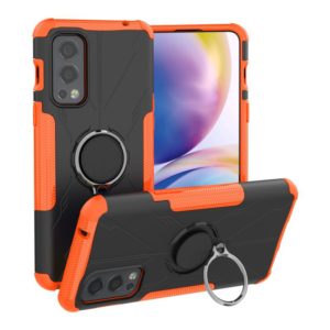 For OnePlus Nord 2 5G Armor Bear Shockproof PC + TPU Protective Case with Ring Holder(Orange) (OEM)