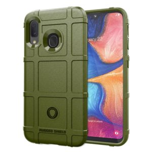 For Samsung Galaxy A20e Full Coverage Shockproof TPU Case(Army Green) (OEM)