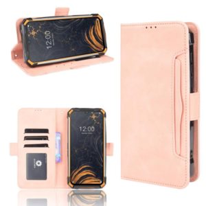 For Doogee S88 Plus / S88 Pro Skin Feel Calf Pattern Horizontal Flip Leather Case with Holder & Card Slots & Photo Frame(Pink) (OEM)
