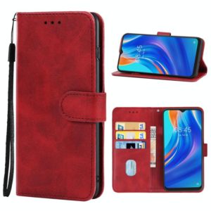 For Tecno Spark 7T Leather Phone Case(Red) (OEM)