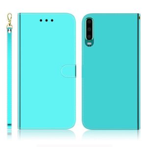 For Huawei P30 Imitated Mirror Surface Horizontal Flip Leather Case with Holder & Card Slots & Wallet & Lanyard(Mint Green) (OEM)