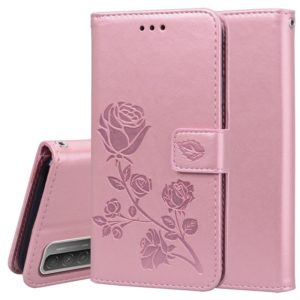 For Huawei P smart 2021 Rose Embossed Horizontal Flip PU Leather Case with Holder & Card Slots & Wallet(Rose Gold) (AutSpace) (OEM)
