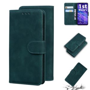 For UMIDIGI A5 Pro Skin Feel Pure Color Flip Leather Phone Case(Green) (OEM)