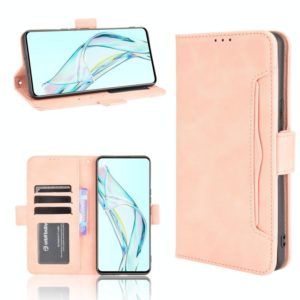 For ZTE Axon 30 5G Skin Feel Calf Pattern Horizontal Flip Leather Case with Holder & Card Slots & Photo Frame(Pink) (OEM)