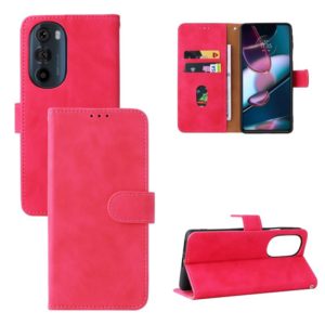For Motorola Edge X30 Skin Feel Magnetic Buckle Calf Texture Leather Phone Case(Rose Red) (OEM)